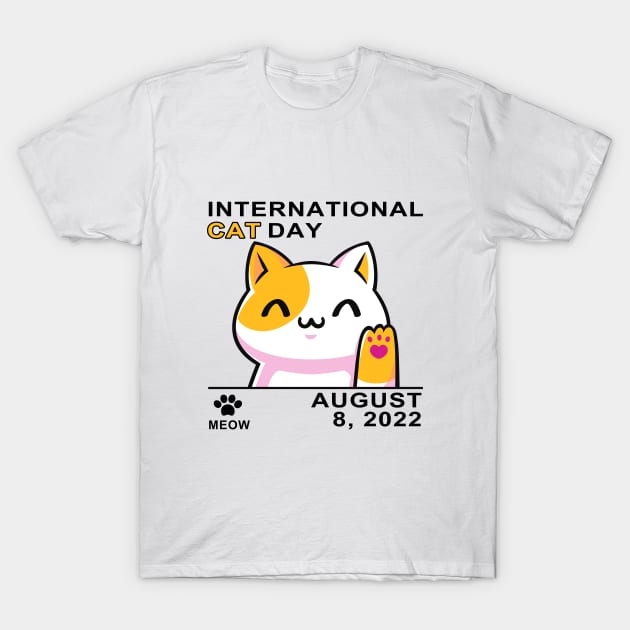 International cat Day "Cat Lovers" T-Shirt by DMS DESIGN